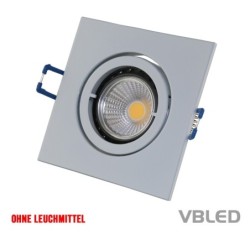 LED montageframe van aluminium - wit - hoekig - glanzend - draaibaar