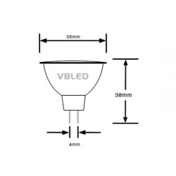 LED inbouwspotset incl. verlichting 1,8W, WW, 12V, MR11, GU4, snelsluiting, aluminium, draaibaar