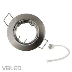 LED recessed spotlight set incl. bulb 2W, WW, 12V DC, G4, quick-release fastener, aluminium, swivelling