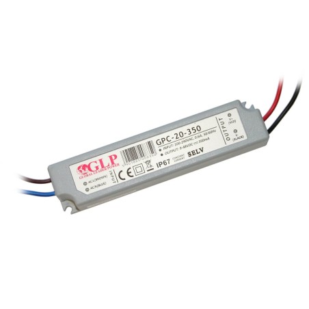 Constant current power supply 350 mA, 12-48V DC, 16.8 Watt, IP67