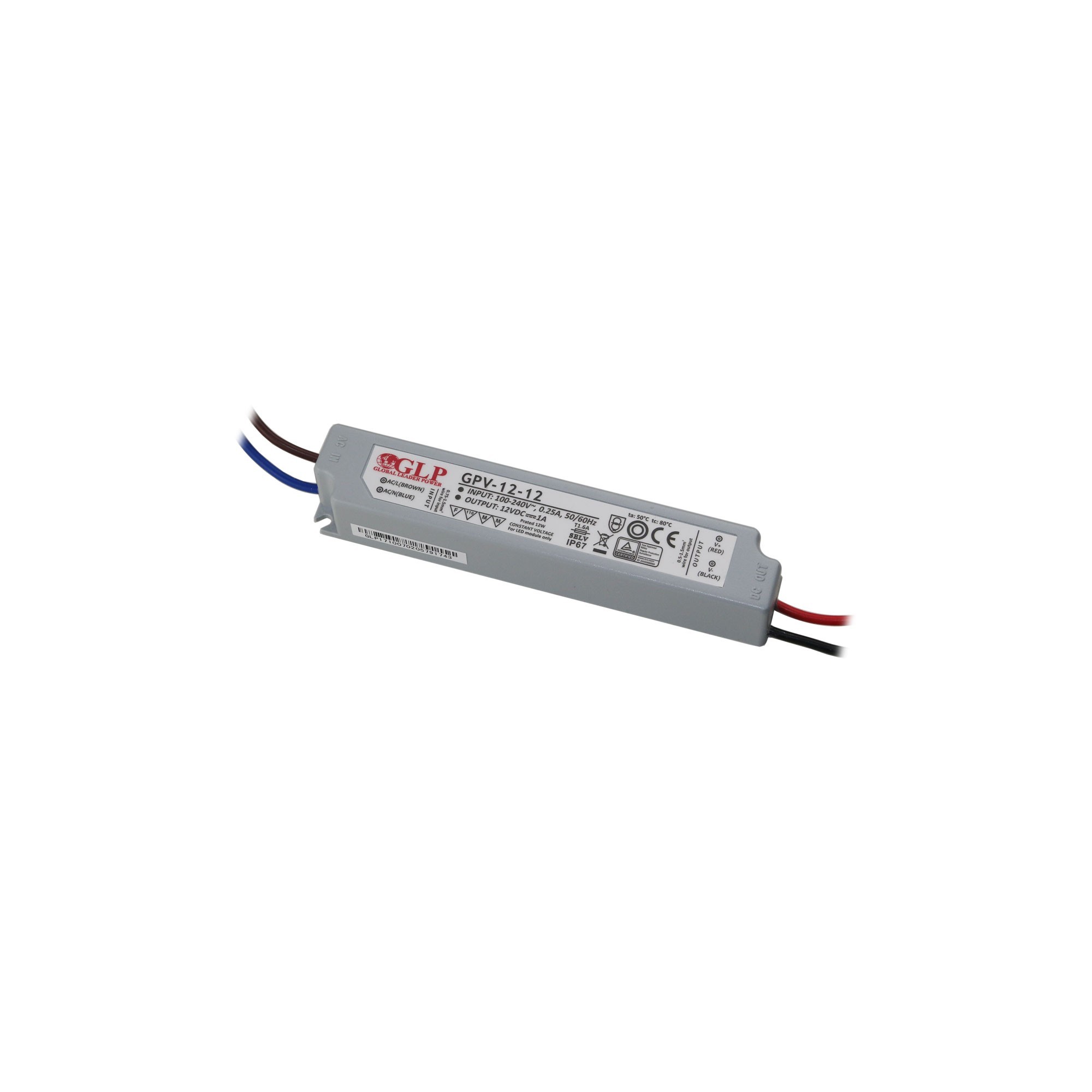 Fuente de alimentación LED de tensión constante / 12V CC / 12W IP67 impermeable