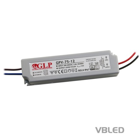 Fuente de alimentación LED de tensión constante / 12 V CC / 72 W