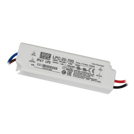 Alimentatore GPC LED, 21W, 700 mA, 9-30 V DC, IP67