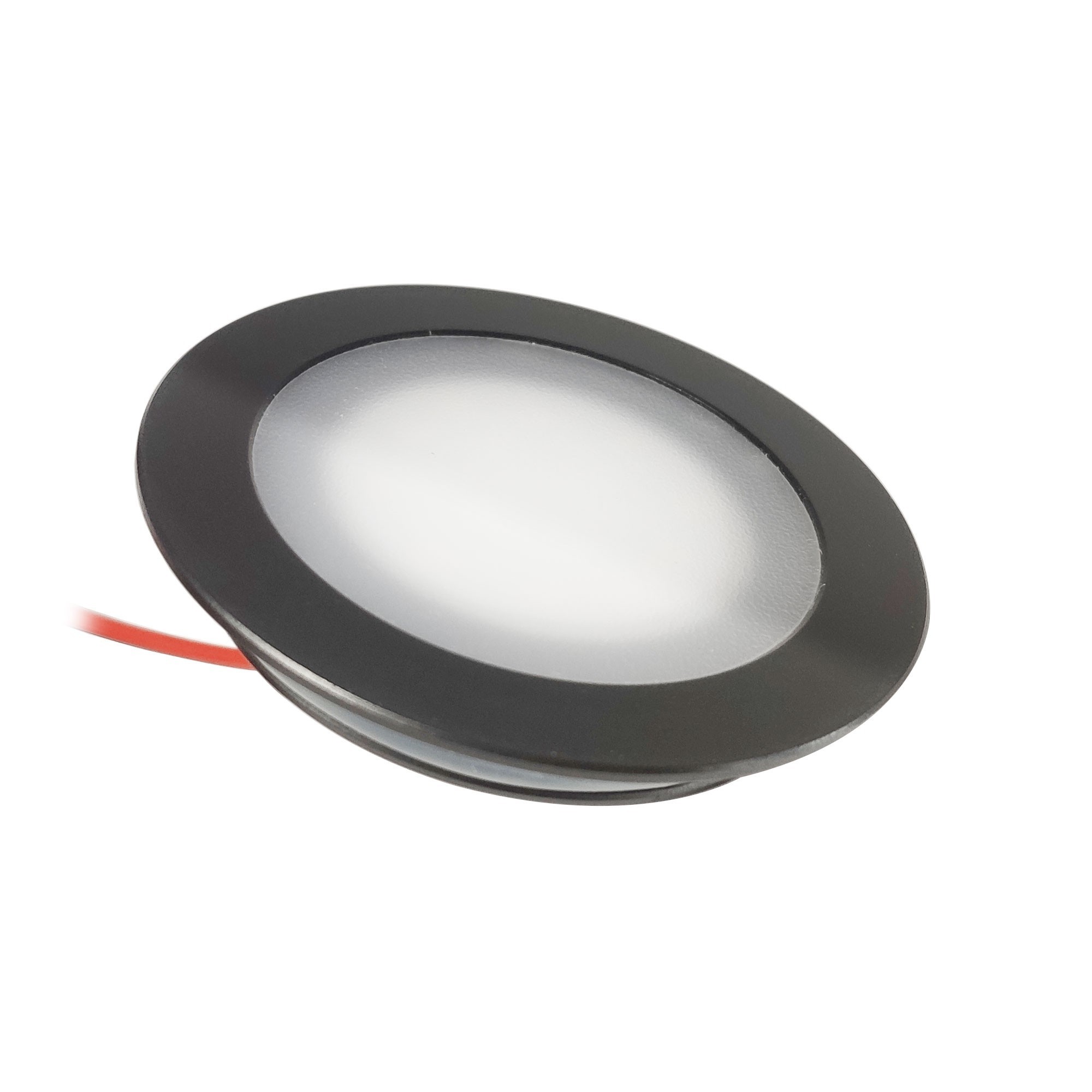 Apparecchio da incasso LED slim nero 3000K - 0,9W - ultrapiatto 12V DC