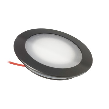 LED inbouwarmatuur slim zwart 3000K - 0,9W - ultraplat 12V DC