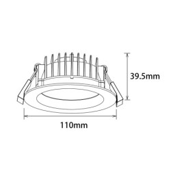 10W LED luminarias empotrables temperatura de color 2700-4000-5700K IP54 corte Ø90mm regulable