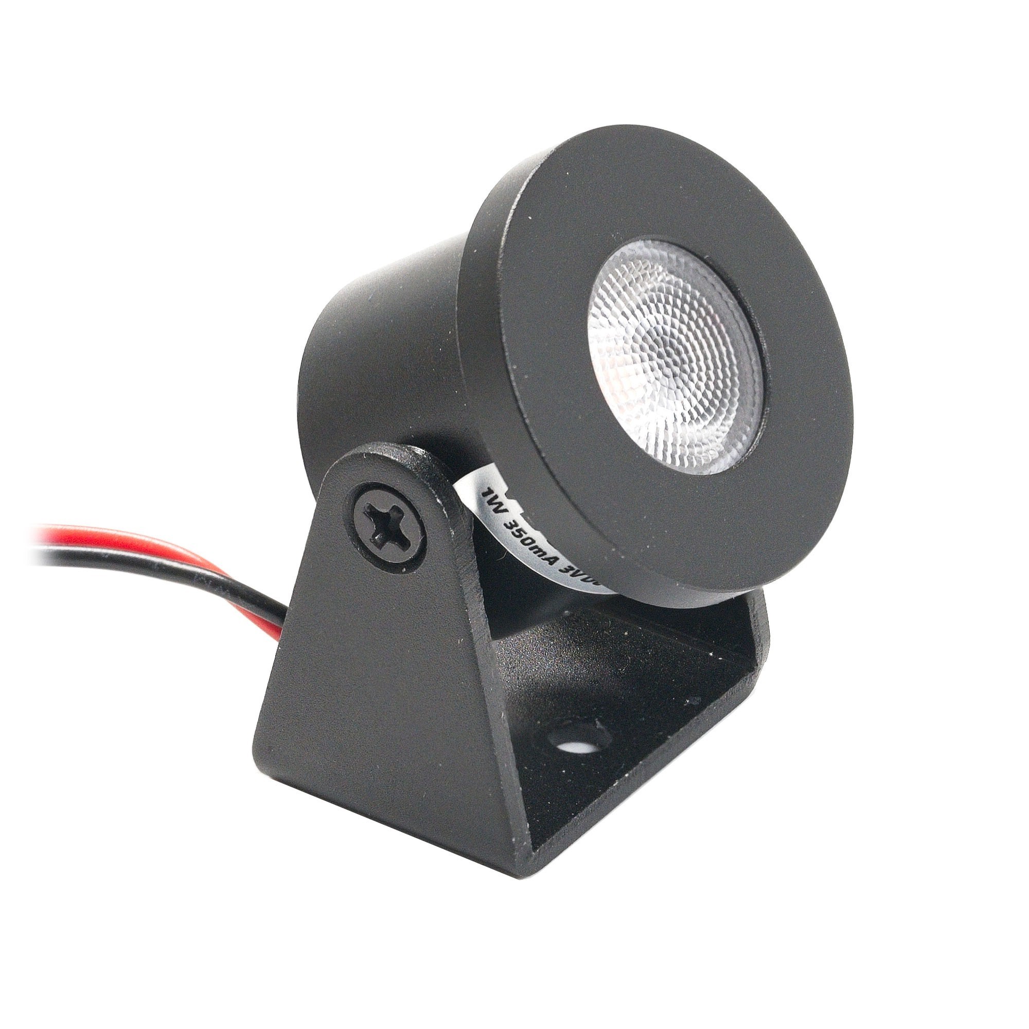 1W Mini LED Surface Mount Spotlight "Alyana" black 3VDC 350mA 3000K