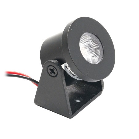 1W Mini LED Foco de superficie "Alyana" negro 3VDC 350mA 3000K