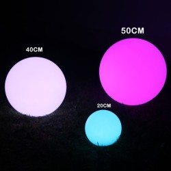 40CM RGB-WW Ball Light "NATARE" for Outdoor IP68 Waterproof (Power Supply Sold Separately)