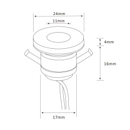 1er Set 1W Mini-Einbauspot Inkl. LED Trafo 12V DC 6W