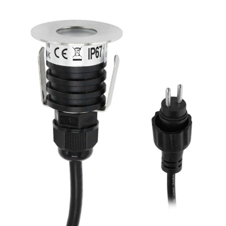 LED grondinbouwarmatuur voor terras - 0,2W - 3000K- 10 Lumen - Rond