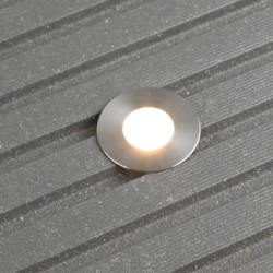 LED grondinbouwarmatuur voor terras - 0,2W - 3000K- 10 Lumen - Rond