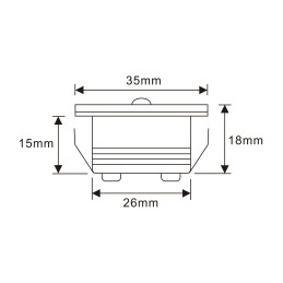 3W Mini Einbaustrahler Mini Spot "NOVOS"- 12V VDC -4000K