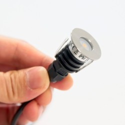 Mini LED luminaria empotrable de suelo KIT de 6 piezas - Redonda - incl. transformador y cable