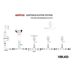 Mini LED vloerinbouwspot 6-delig KIT incl. schemersensor Round