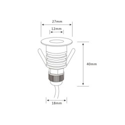 Mini LED da incasso a terra 3000K/6000K Bicolore 12V DC