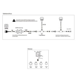 Juego de 6 minilámparas LED empotrables en el suelo Conmutables a blanco cálido 3000K y blanco frío 6000K 12VDC 3 STEP DIM