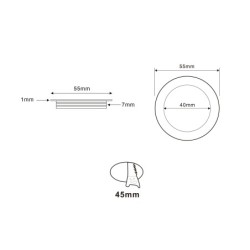 LED inbouwarmatuur slim 3000K - 0,9W - ultraplat 12V DC