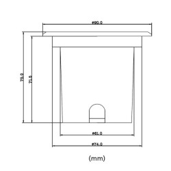 Faretto da incasso a pavimento a LED "Mutantur" per esterni 3000K Dimmer a 3 stadi 1W, 3W, 6W con tecnologia EZDIM