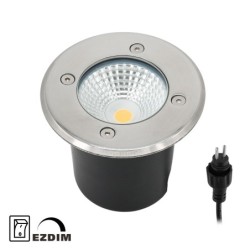 Set of 3 "EZDIM" recessed floor spots warm white 6W 12V AC/DC