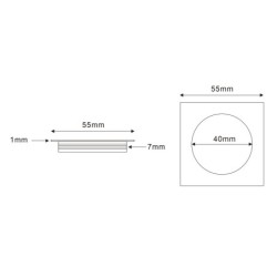 LED recessed luminaires slim 3000K - 12VDC 0,9W - ultra flat angular