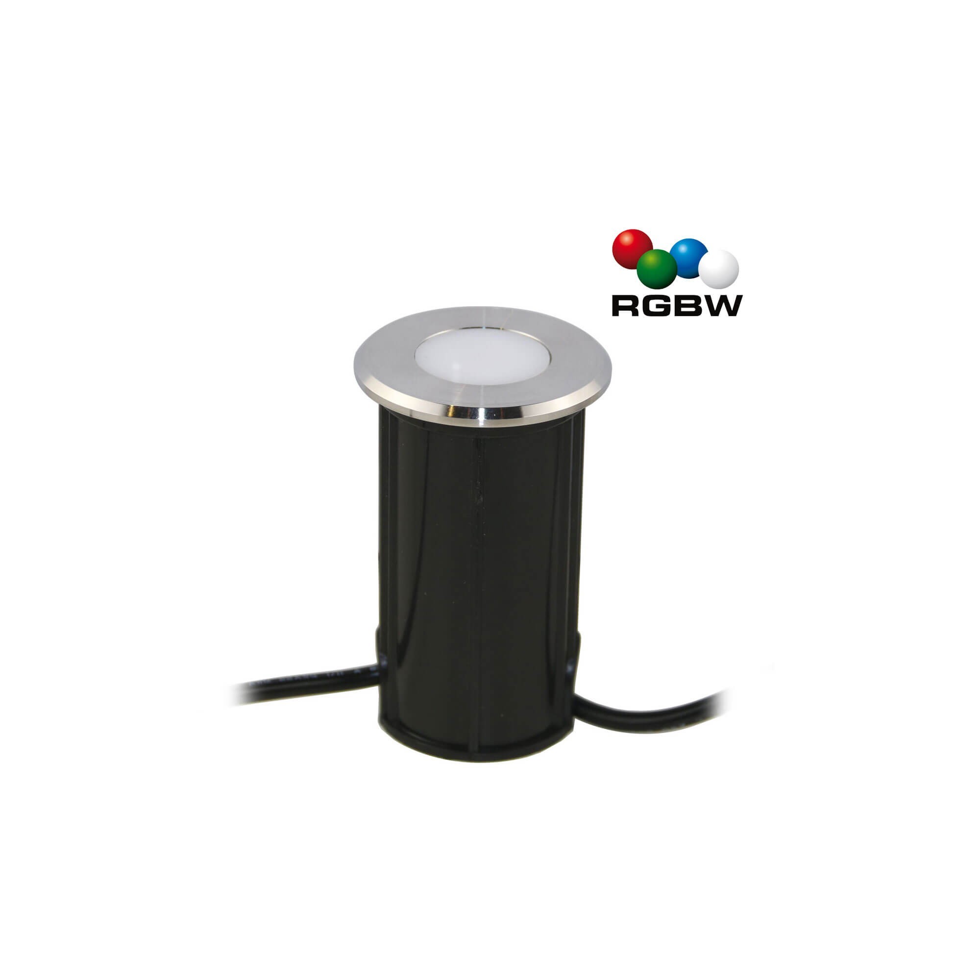 GARTUS LED recessed floor luminaire "Callis" RGB+warm white 1W 12V AC/DC (replaceable lamp)