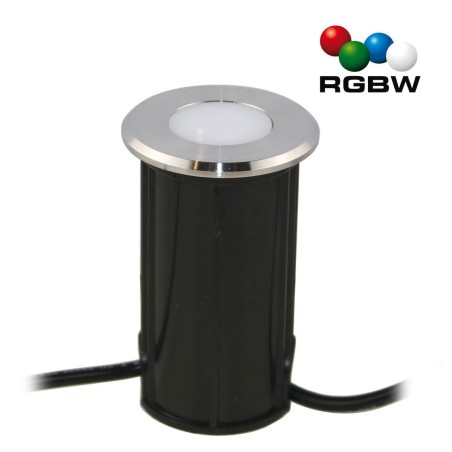 GARTUS LED recessed floor luminaire "Callis" RGB+warm white 1W 12V AC/DC (replaceable lamp)