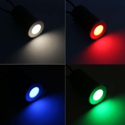 GARTUS LED recessed floor luminaire "Callis" RGB+warm white 1W 12V AC/DC (replaceable lamp)