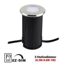 VBLED LED vloerinbouwarmatuur "Callis" Warm wit 1W 12V EZDIM