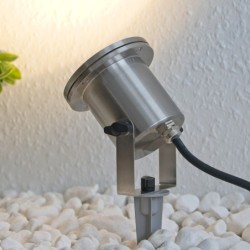 LED Garden Spotlight Garden Pond Light 230V, stainless steel IP68