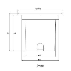 3er KIT LED Bodeneinbauleuchte "MUTARE" mit 5W Leuchtmittel 12VAC 400Lumen 3000K mit EZDIM