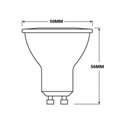 Foco empotrable de aluminio VBLED LED - óptica plateada - redondo - incl. casquillo - 5W - GU10 LED