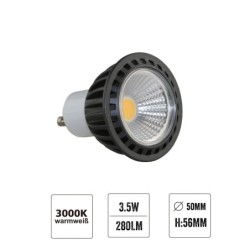 LED inbouwspot / aluminium / zilverkleurige optiek / rond / incl. 3,5W LED