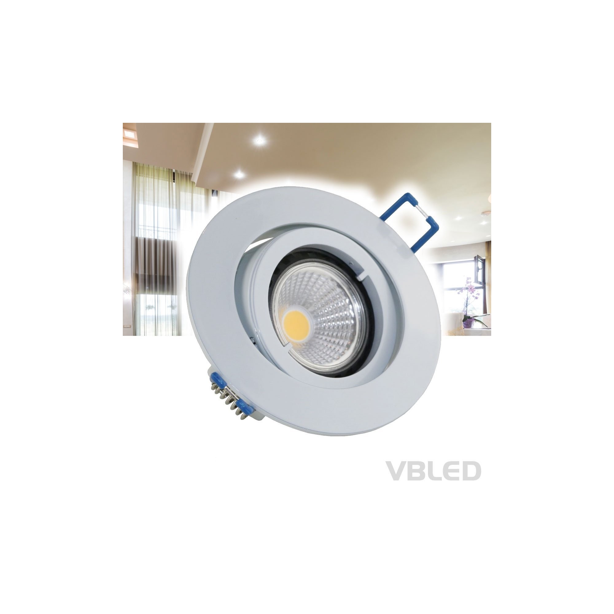 LED Einbaustrahler aus Aluminium / Weiß / rund / inkl. 3,5W LED