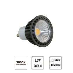 LED recessed spotlight / aluminium / silver optics / angular / incl. 3.5W LED