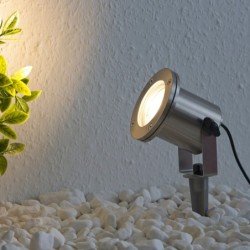 Foco de jardín LED Luz de estanque de jardín 12V, acero inoxidable IP68 con bombilla MR16 5W