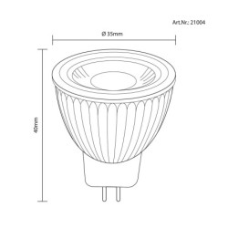 Lot de 10 ampoules LED - dimmable - MR11/GU4 - COB - 2,9W