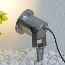 Spot LED pour jardin Lumière pour étang 12V, acier inoxydable IP68 avec ampoule MR16 5W