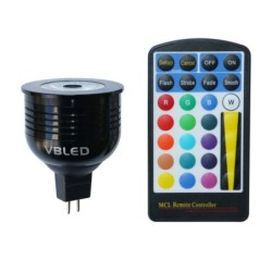 Juego de focos empotrables LED con iluminante 7W RGB+W