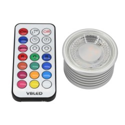 RGB+WW Illuminant Dimmable incl. Remote - MR16/GU5.3 -3000K 7W