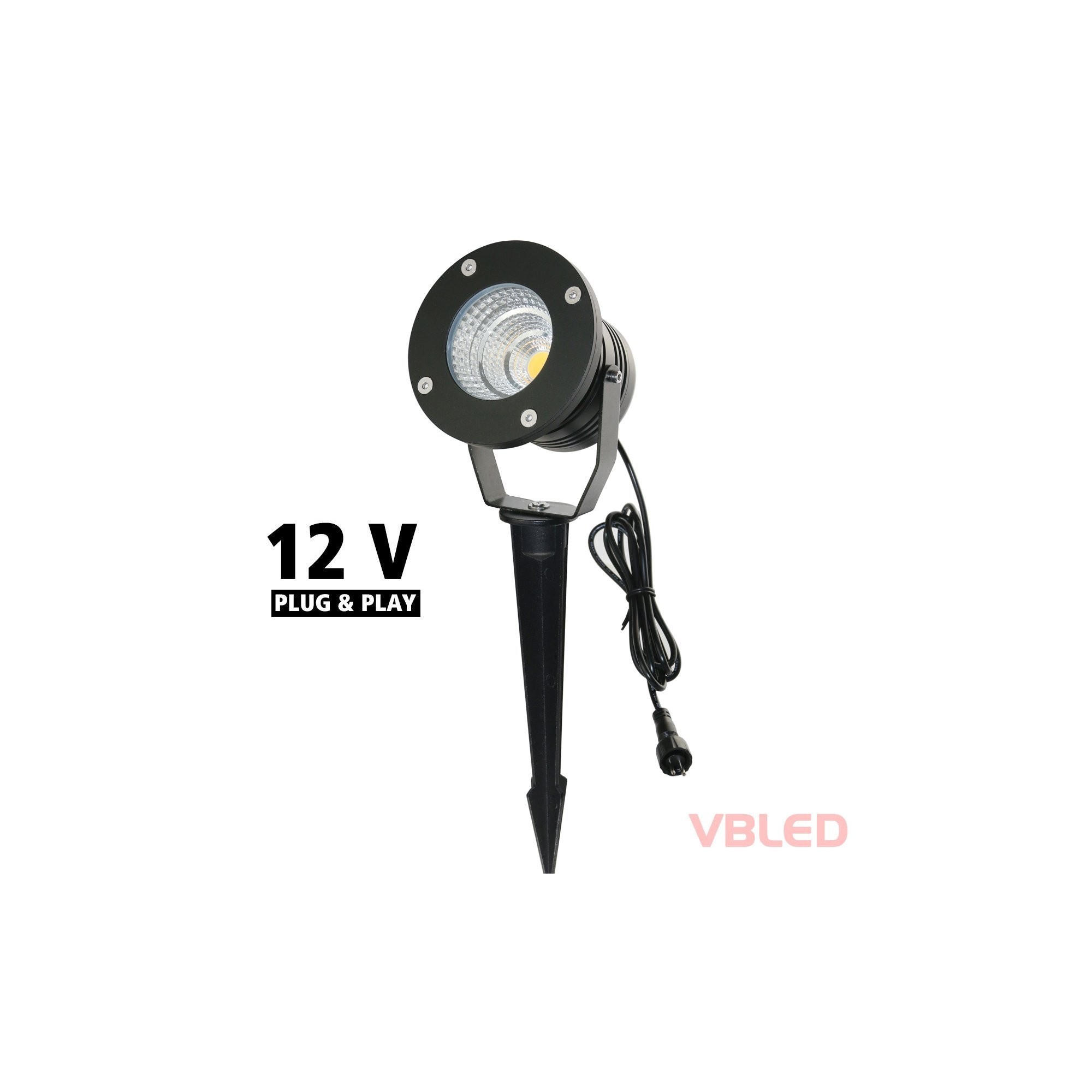 VBLED LED pond floodlight "Ascra" + ground spike 10W 3K