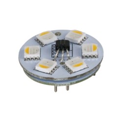 Bombilla LED RGB+WW con casquillo de patillas - G4 - 0,8W