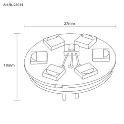 Lampada a LED RGB+WW con base a spillo SET incl. telecomando IR - G4 - 0,8W