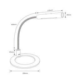 Lampada da tavolo a LED lampada da lettura a due fiamme con caricatore usb