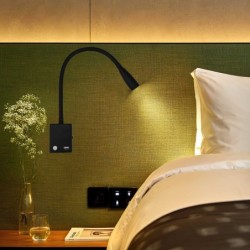 LED Wandlamp 3W met USB-laadpoort